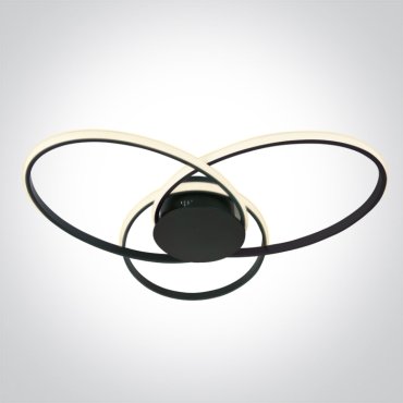 ONE Light Dekorativ - Deckenleuchte - 65 x 8,2 cm - 60W TRIAC dimmbare LED inkl - schwarz