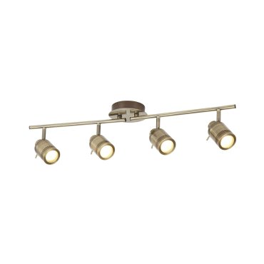 AUSSTELLUNGSSTÜCK - Searchlight Samson - Aufbaustrahler 4L - 79 x 13 x 19,5 cm - IP44 - Messing antik