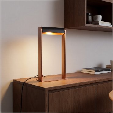 Lucide Loras - Tischleuchte - 18 x 9 x 32,5 cm - 3-stufig dimmbar - Kaffee und Schwarz