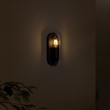 Nova Luce Amel - Außenwandleuchte - 9,5 x 23 x 9 cm - IP65 - dunkel anthrazit