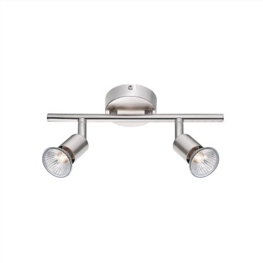 Nova Luce Base - Aufbaustrahler 2L - 31 x 8 x 10,9 cm - Nickel satiniert