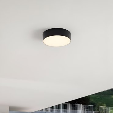 Nova Luce Judi - Deckenleuchte - Ø 22 x 6 cm - 20W LED inkl. - IP65 - schwarz
