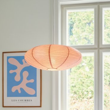 Nordlux Villo - Papierlampenschirm ohne Hängeleuchte - Ø 60 x 24 cm - altrosa