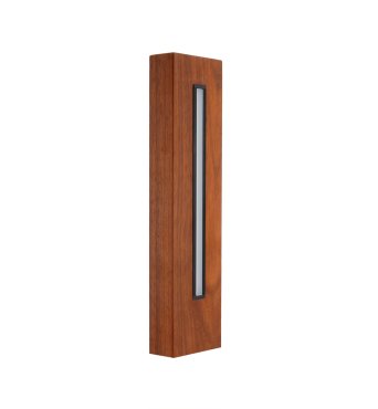 Leuchtenkönig Padauk Line S - Pollerleuchte - 4 × 8,8 × 35 cm + 15 cm Fuß - 2,4W dimmbare LED inkl. - IP65 - Padauk