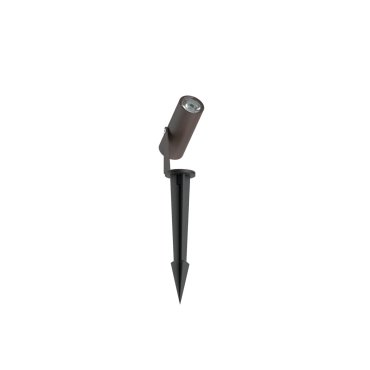 VK Lighting Sui - Spot auf Pfahl - Ø 3 x 7,2 cm - 3W LED inkl. - IP65 - Rustbraun