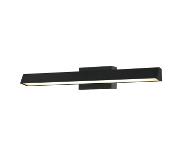 Artdelight Rivera - Wandanbauleuchte - 59,6 x 12,3 cm - 12W dimmbare LED inkl - schwarz