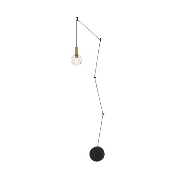 Nova Luce Belar - Hängeleuchte - Ø 10 x 300 cm - 4,8W LED inkl. - Messing und transparent