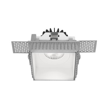 Nova Luce Belluno - rahmenloser Einbaustrahler - 73 x 73 mm, 96 x 96 mm Einbaumaß - IP54 - weiß
