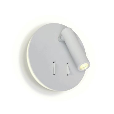 ONE Light Reading Spots - Wandleuchte mit Schalter - Ø 14,8 x 3,2 cm - 3W + 5W LED inkl. - weiß
