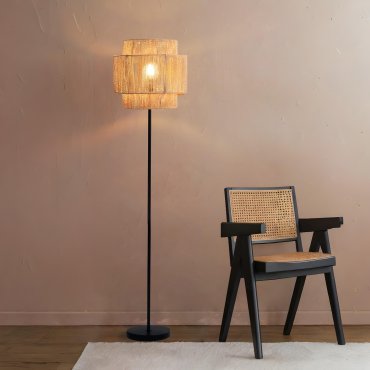 Nova Luce Lito - Stehleuchte - Ø 35 x 145 cm - Rattan