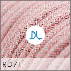 Tageslicht Italien - Textilkabel - pro 100 cm - rosa