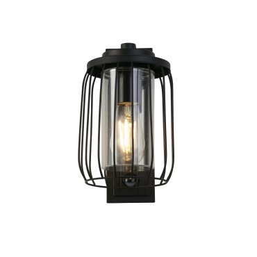 Searchlight Reed - Außenwandleuchte mit PIR-Sensor - 26 x 39 cm - IP44 - schwarz