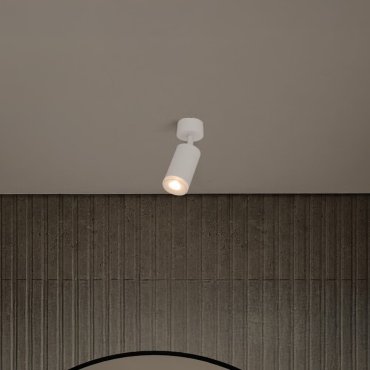 Nova Luce Mao - Aufbaustrahler - Ø 5,5 x 17 cm - IP44 - sandweiß