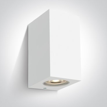 ONE Light GU10 Outdoor Cube Lights - Wandleuchte - 9 x 7 x 16 cm - IP65 - weiß