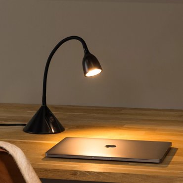 Lucide Milo - Tischleuchte - Ø 12,8 x 50 cm - 3,2W LED inkl. - schwarz
