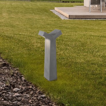 Nova Luce Aran - Gartenpfosten - 13 x 70 x 14,5 cm - 2x 5W LED inkl. - IP65 - grau