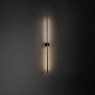 Nova Luce Cretel - Wandleuchte - 90 x 8,3 x 1,5 cm - 15W LED inkl. - IP44 - schwarz
