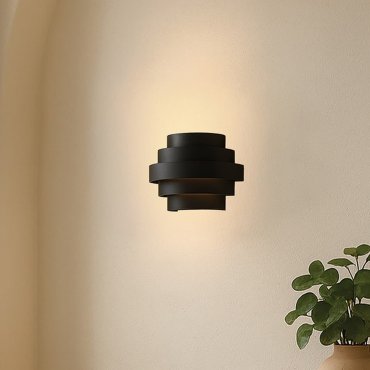 VK Lighting Aleria - wandleuchte  - Ø 37 x 26 cm - 3-stufig dimmbare - 11W LED inkl. - schwarz