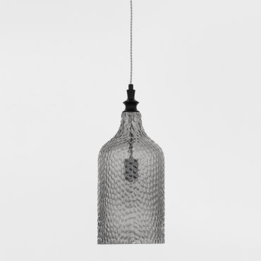 AUSSTELLUNGSSTÜCK - Nova Luce Marou - Pendelleuchte - Ø 19,5 x 120 cm - rauchgrau und mattschwarz