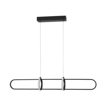 Nova Luce Arte - Hängeleuchte - 90 x 13 x 120 cm - 31,2W dimmbare LED inkl. - mattschwarz