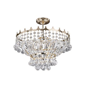 Searchlight Versailles - Kronleuchter - Ø 42 x 44 cm - gold und transparent
