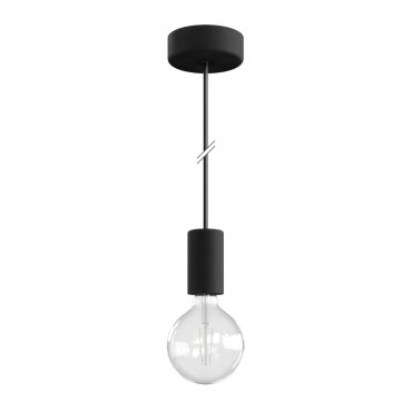 Creative Cables Eiva - Außen-Pendelleuchte mit Silikon-Deckenhalterung - Ø 12,5 x 164,5 cm - IP65 - schwarz