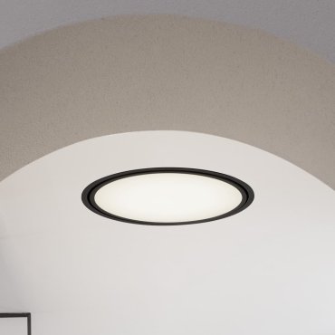 Nova Luce Perfect Profile Trimless - Einbaustrahler mit Fernbedienung (inkl.) - Ø 440 mm, 420 mm Einbaumaß - 24W dimmbare LED inkl. - 2700K-6000K - schwarz