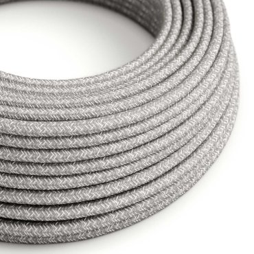 Creative Cables - Textilkabel - pro 100 cm - graues Naturleinen