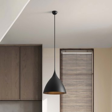 Nova Luce Syntopia - Hängelampe - Ø 46 x 178 cm - Sand schwarz