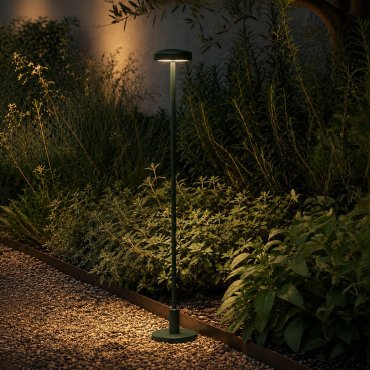 VK Lighting Jade - Gartenpfahl inkl. Fuß und Erdspieß - Ø 7 x 53,4 cm - 1W LED inkl. - IP65 - grün