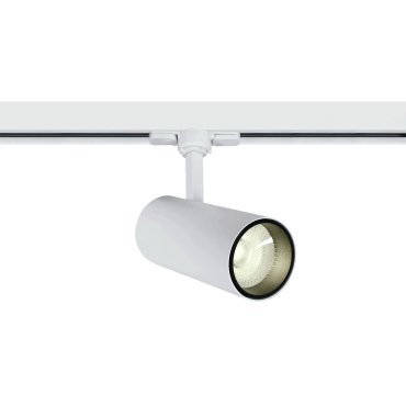 ONE Light COB Cylinder - Stromschienenstrahler mit COB LED - 3-Phasen-Stromschienensystem - Ø 7,5 x 18 cm - inkl. 20W LED - weiß - Lichtfarbe warmweiß