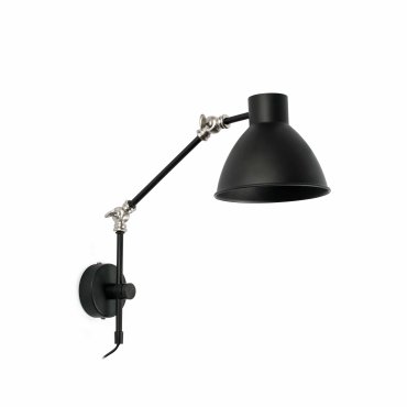 Faro Celia - Wandleuchte mit Schalter - 15,5 x 42 x 14,5 cm - mattschwarz