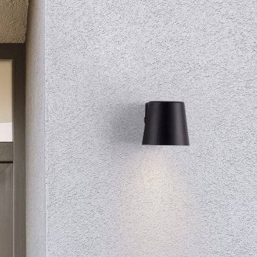 Nova Luce Ovi - Außenwandleuchte - Ø 10 x 9 x 11 cm - IP54 - Sand schwarz