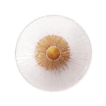 Maxlight Allure - Wandanbauleuchte - Ø 28 x 11 cm - 5W LED inkl - gold mit Klarglas