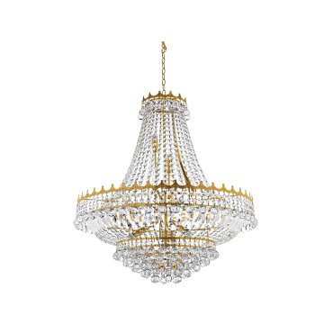 Searchlight Versailles - Kronleuchter - Ø 80 x 250 cm - gold und transparent