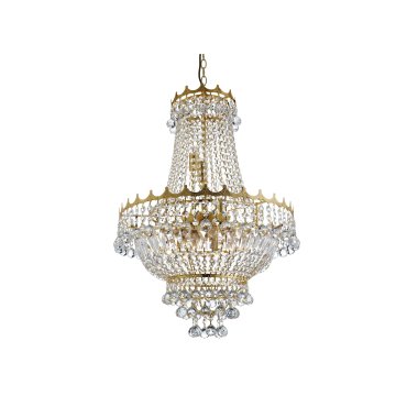 Searchlight Versailles - Kronleuchter - Ø 55 x 132 cm - gold und transparent