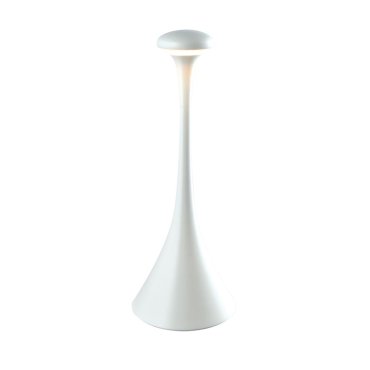 VK lighting Trumpet – wiederaufladbare Tischleuchte – Ø 9,9 x 29,2 cm – 2,2W dimmbare LED inkl. – IP54 – weiß