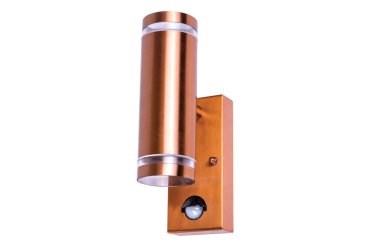 Integral LED Malaga – außenwandleuchte mit bewegungsmelder – 6,8 × 11,6 × 21,6 cm – IP54 – kupfer