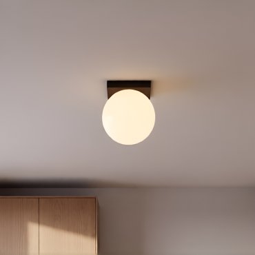 Lucide Tassa - Deckenleuchte - 13,5 x 13,5 x 13,4 cm - 12W dimmbar bis warm LED inkl - schwarz und opal