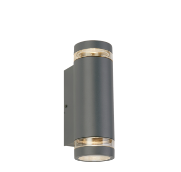 Searchlight Austin - Außenwandleuchte - 8 x 24 cm - IP44 - grau