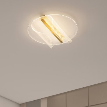 Nova Luce Valentin - deckenleuchte - Ø 55 x 13 cm - 20W dimmbar LED inkl. - messing gold