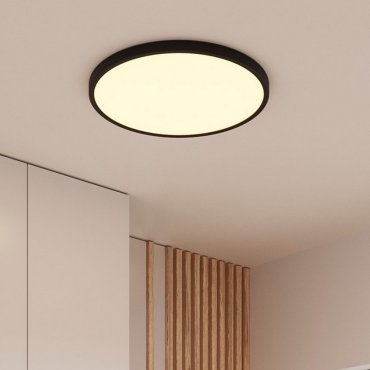 Nordlux Oja Smart - Deckenleuchte - Ø 60 x 2,3 cm - 30W - Dimmfunktion über App - 2700-6500K - schwarz