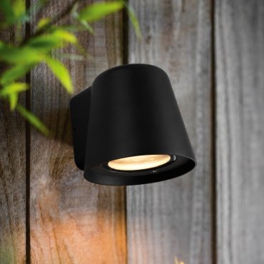VK Lighting Teichos - Außenwandleuchte - 10 x 11 x 9 cm - IP54 - schwarz