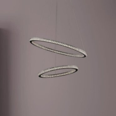 Nova Luce Ginevra - pendelleuchte - Ø 60,5 x 120 cm - 54W dimmbare LED inkl. - sand schwarz