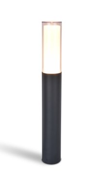 Lutec Dropa - Gartenpfosten - intelligente Beleuchtung - Lutec Connect - 8,2 x 8,2 x 59 cm - 10W LED inkl. - IP44 - dunkelgrau