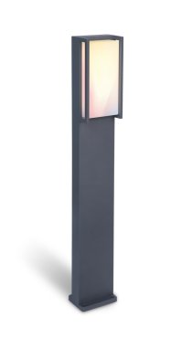 Lutec Qubo - Gartenpfosten - intelligente Beleuchtung - Lutec Connect - 11 x 9 x 75 cm - 16W LED inkl. - IP54 - dunkelgrau