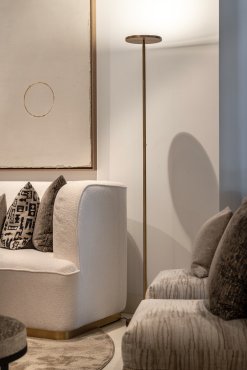 Artdelight Novara - Stehleuchte - Deckenfluter - Ø 24 x 180 cm - 18W dimmbare LED inkl. - Bronze