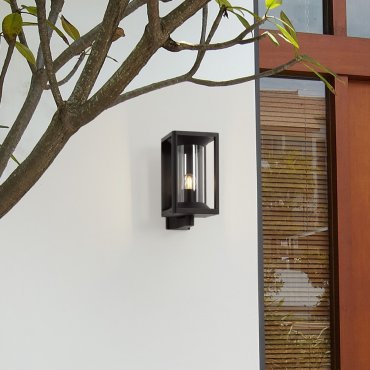 Nova Luce Pacific - Außenwandleuchte - 14,5 x 27,6 x 20,6 cm - IP65 - dunkel anthrazit