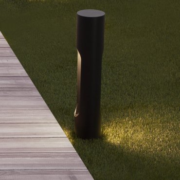 Nova Luce Ellery - Gartenleuchte - Ø 8 x 36 cm - 12W LED inkl. - IP65 - Sand schwarz