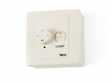 Faro Wall Control - Schalter für Ventilatoren - 9 x 9 x 4 cm - weiß